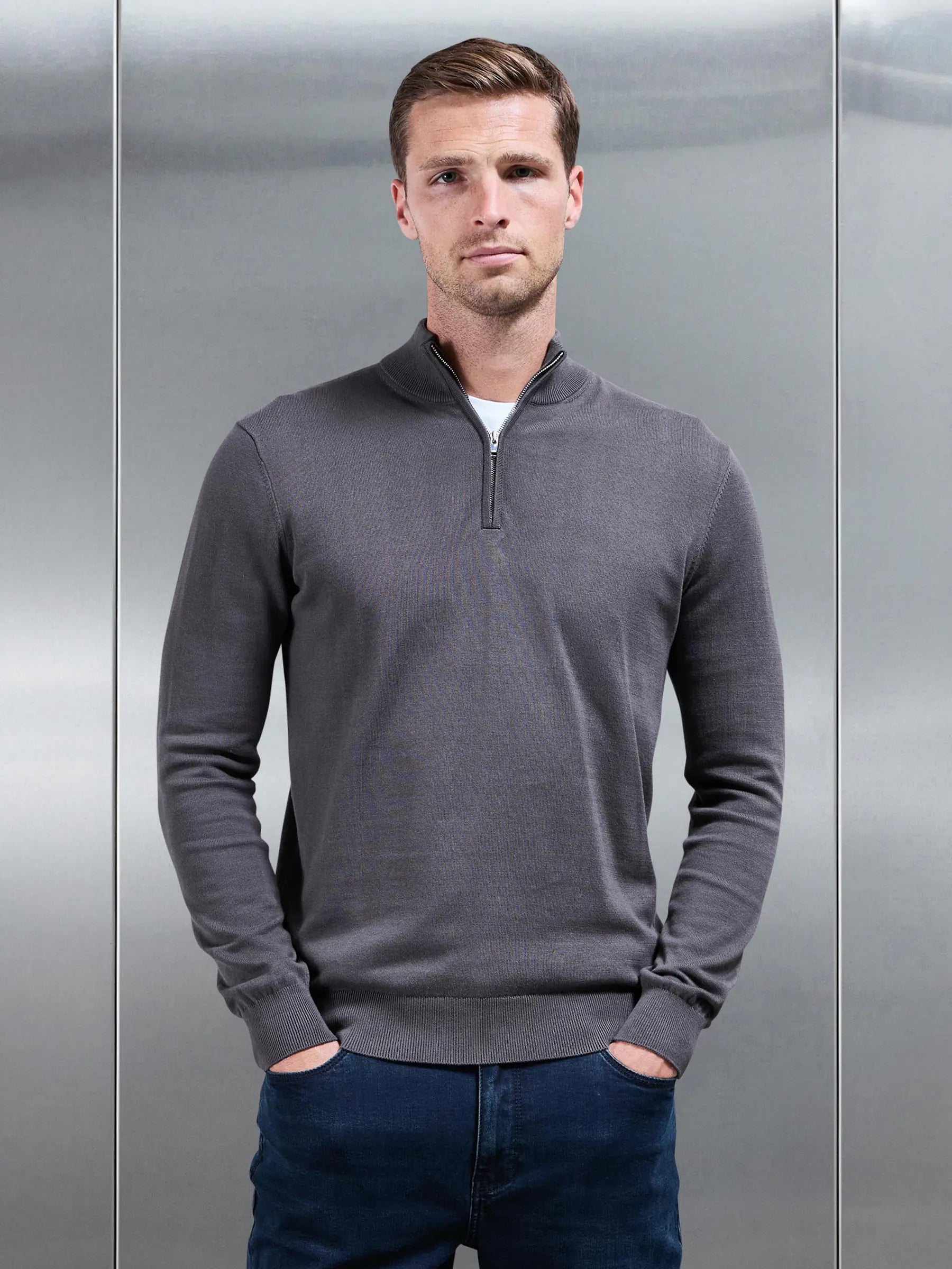 Laurent | Maglione Mezza Zip Elegante