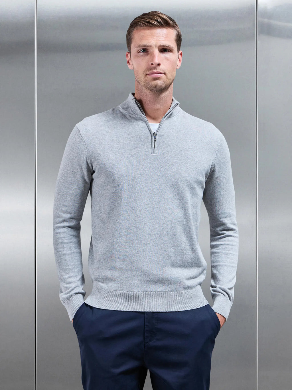 Laurent | Maglione Mezza Zip Elegante
