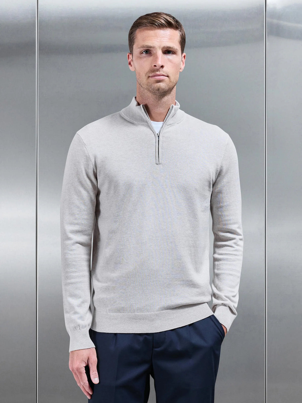 Laurent | Maglione Mezza Zip Elegante