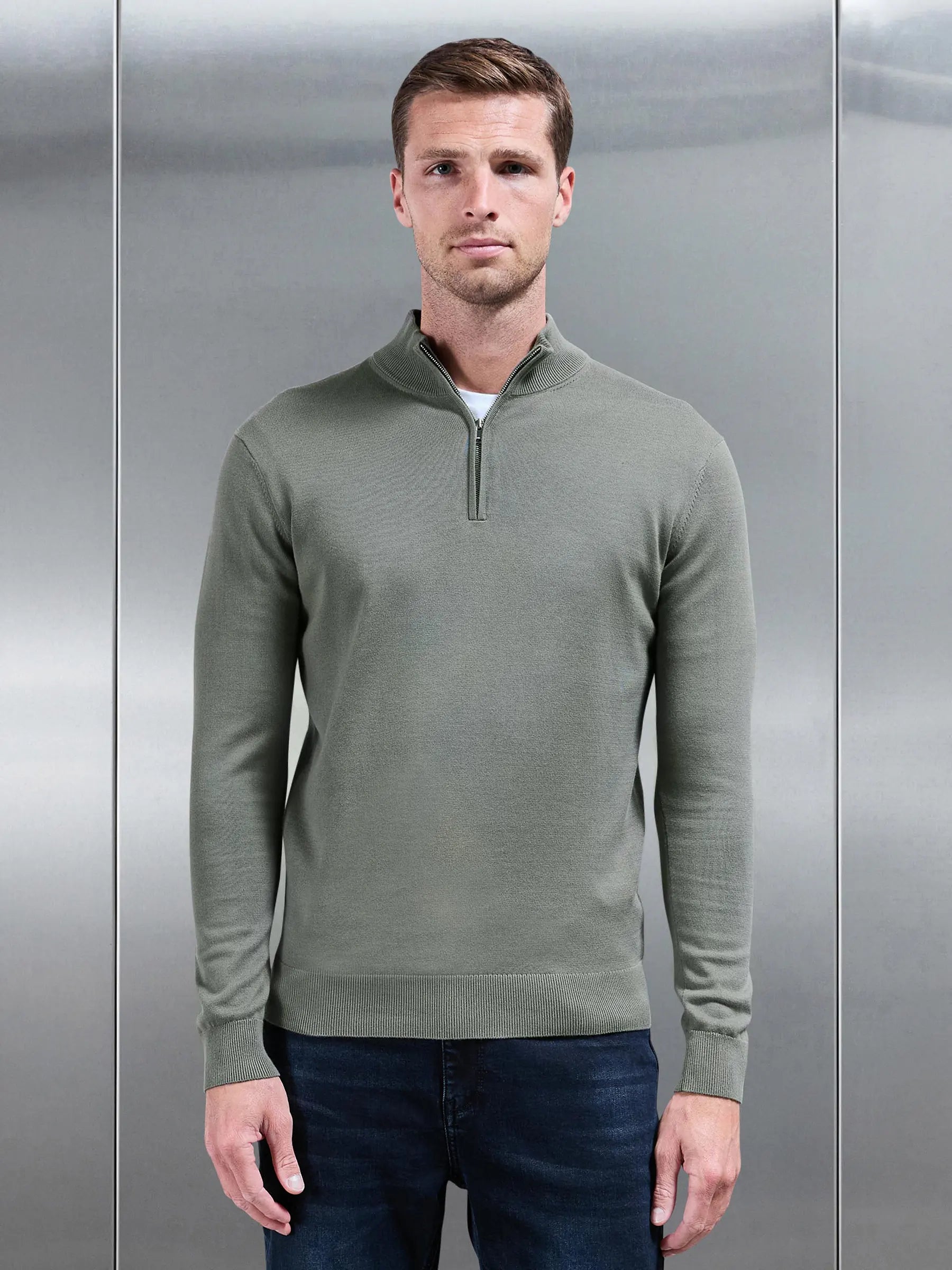 Laurent | Maglione Mezza Zip Elegante