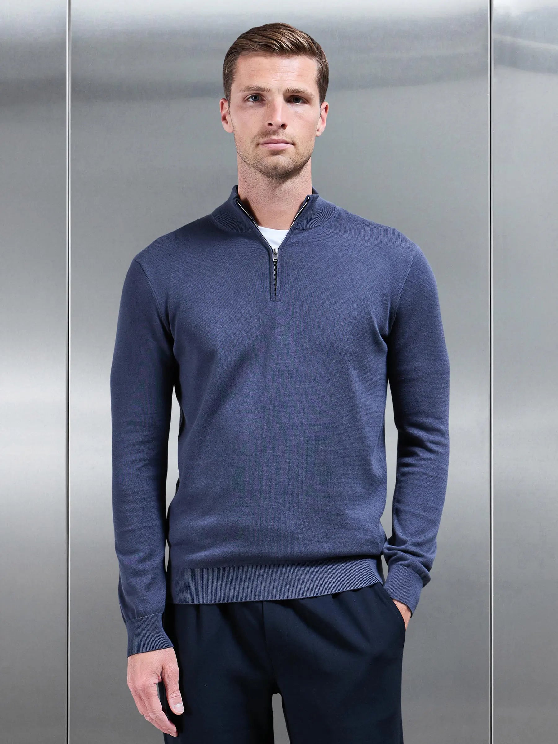 Laurent | Maglione Mezza Zip Elegante