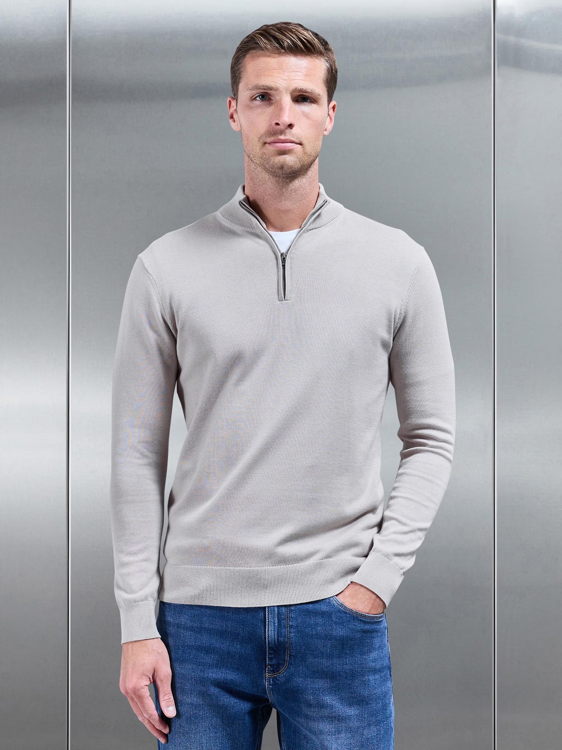 Laurent | Maglione Mezza Zip Elegante