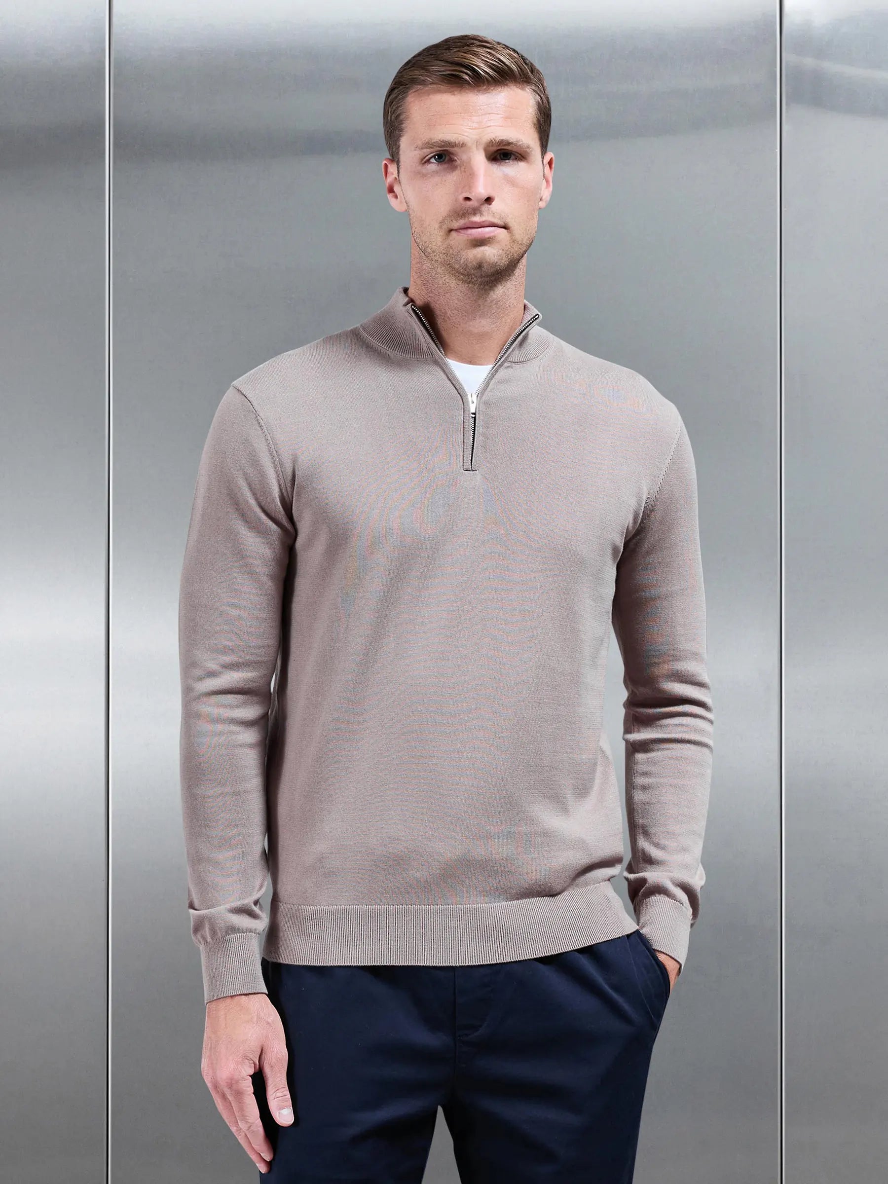 Laurent | Maglione Mezza Zip Elegante