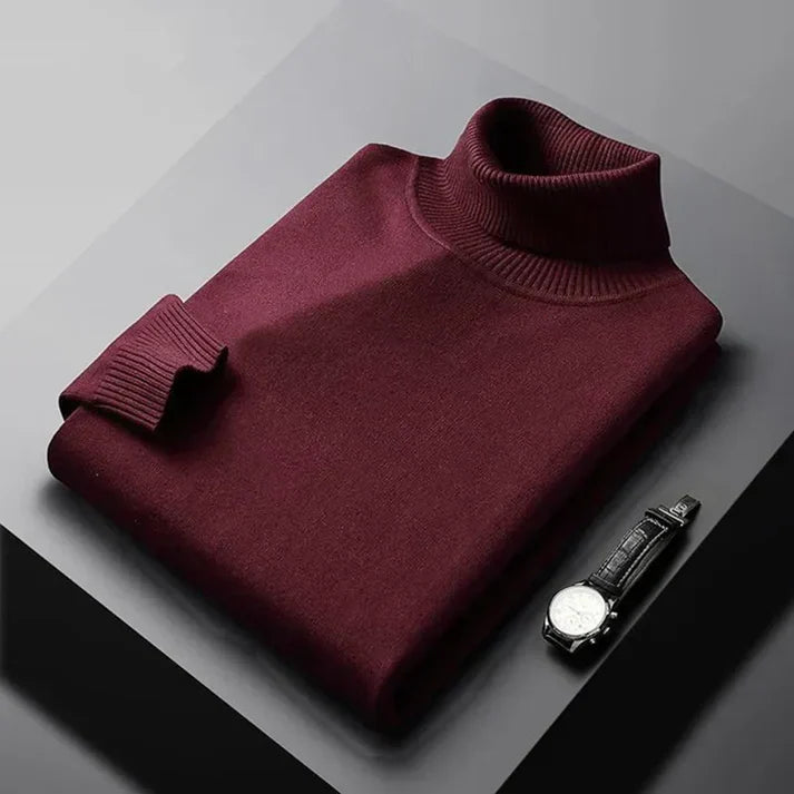 Monte Carlo Premium Collo Alto Uomo - Maglione Fine con Collo Alto