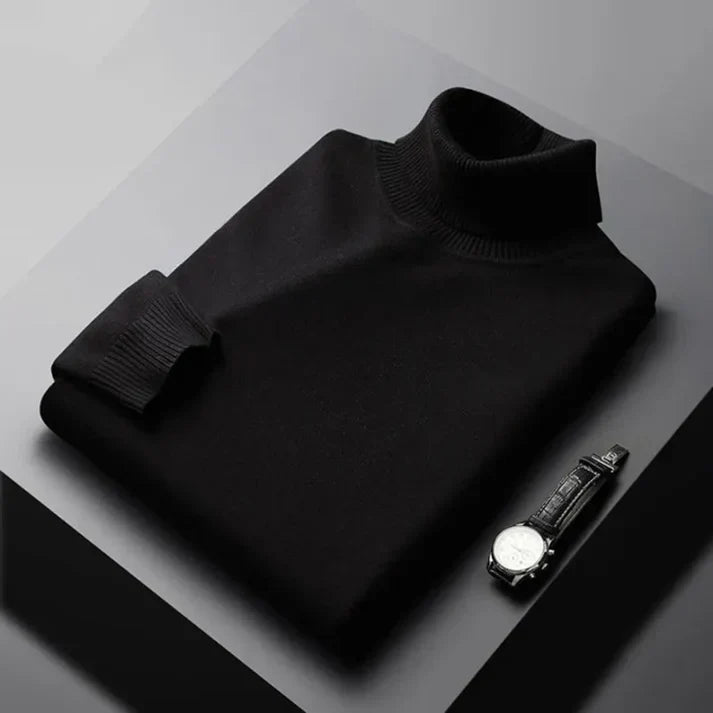 Monte Carlo Premium Collo Alto Uomo - Maglione Fine con Collo Alto