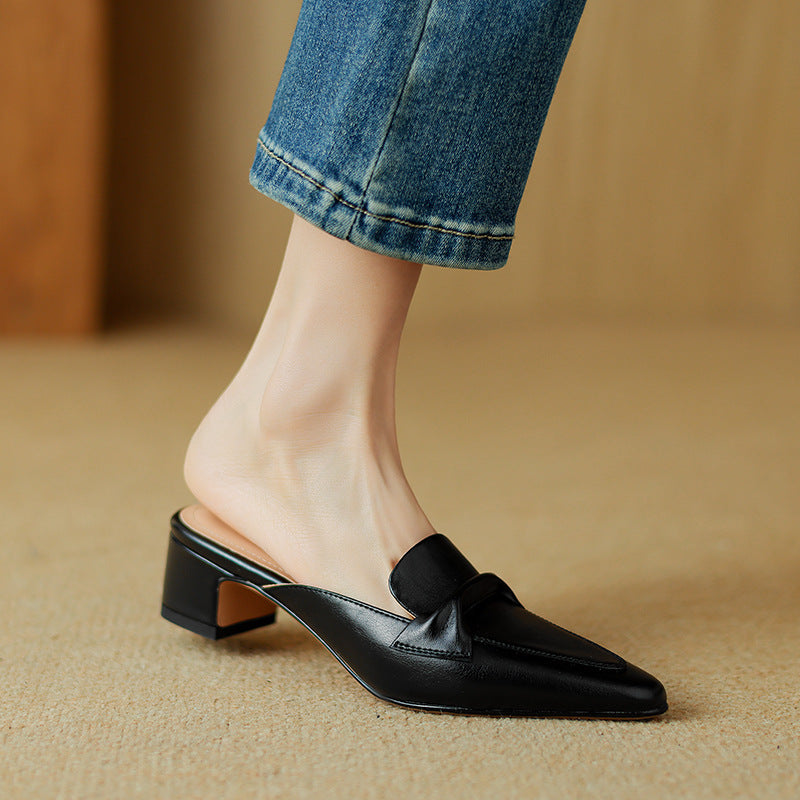 Marloe Mules in pelle a punta
