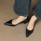 Calenne Kitten Heels in Pelle