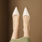 Ceyra Scarpe con Tacco Kitten in Pelle