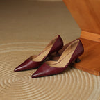 Ceyra Scarpe con Tacco Kitten in Pelle