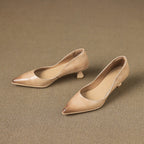 Calenne Kitten Heels in Pelle