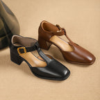 Pumps in pelle con T-Riemen Marcele
