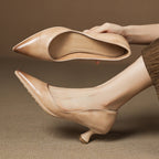 Calenne Kitten Heels in Pelle