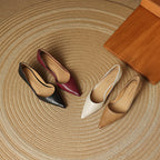 Ceyra Scarpe con Tacco Kitten in Pelle