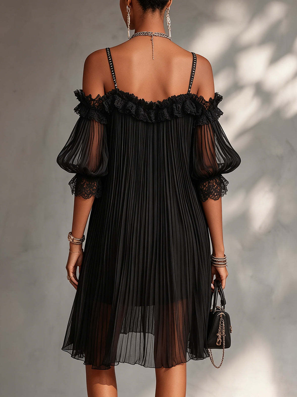 Aurore | Abito Lungo in Mousseline Collo a V