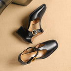 Pumps in pelle con T-Riemen Marcele