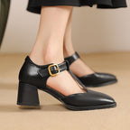 Pumps in pelle con T-Riemen Marcele