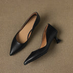 Calenne Kitten Heels in Pelle