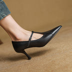 Aveline Pumps con T-Riemen in Pelle