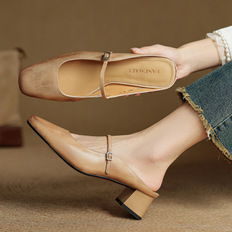 Meyra Pantofole in Pelle