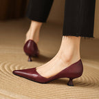 Ceyra Scarpe con Tacco Kitten in Pelle