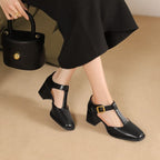 Pumps in pelle con T-Riemen Marcele