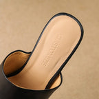 Mule in pelle Virelle Curve con tacco