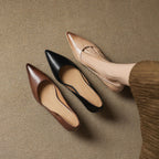 Calenne Kitten Heels in Pelle