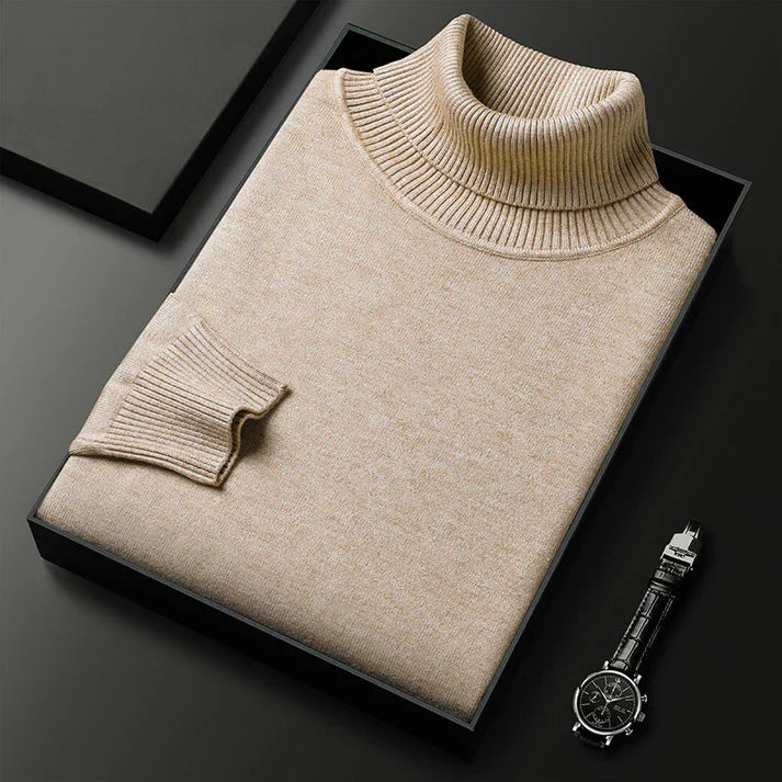 Monte Carlo Premium Collo Alto Uomo - Maglione Fine con Collo Alto