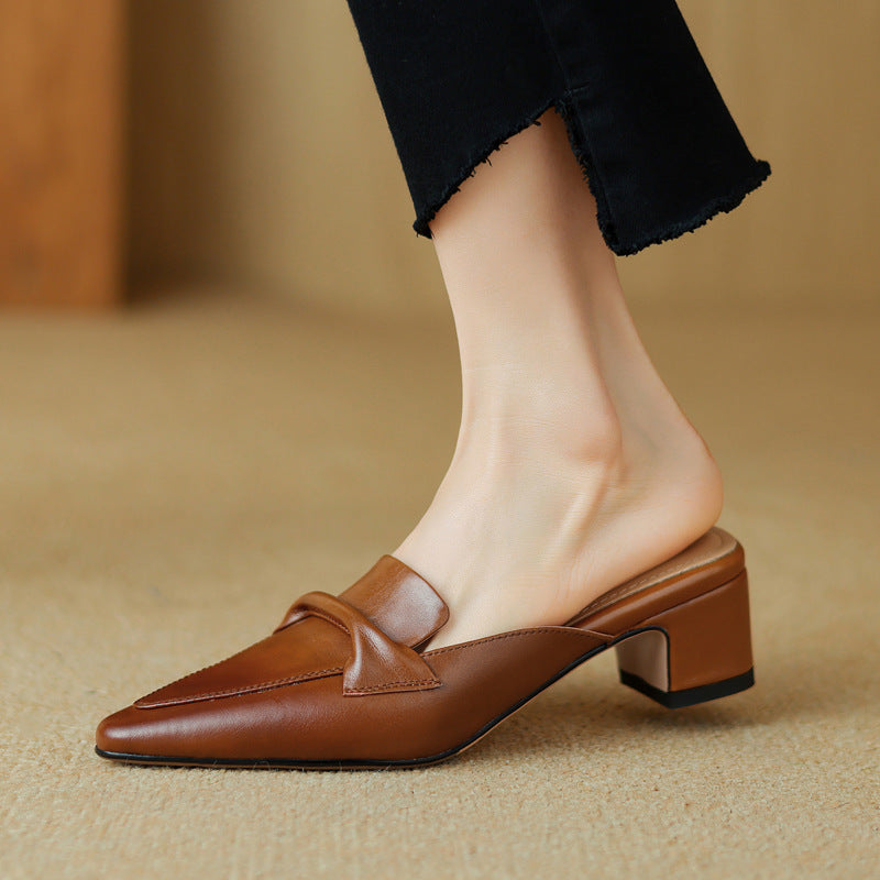 Marloe Mules in pelle a punta