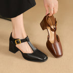 Pumps in pelle con T-Riemen Marcele