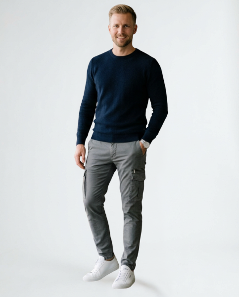 Zalecta | Pantaloni Cargo Moderni Stretch