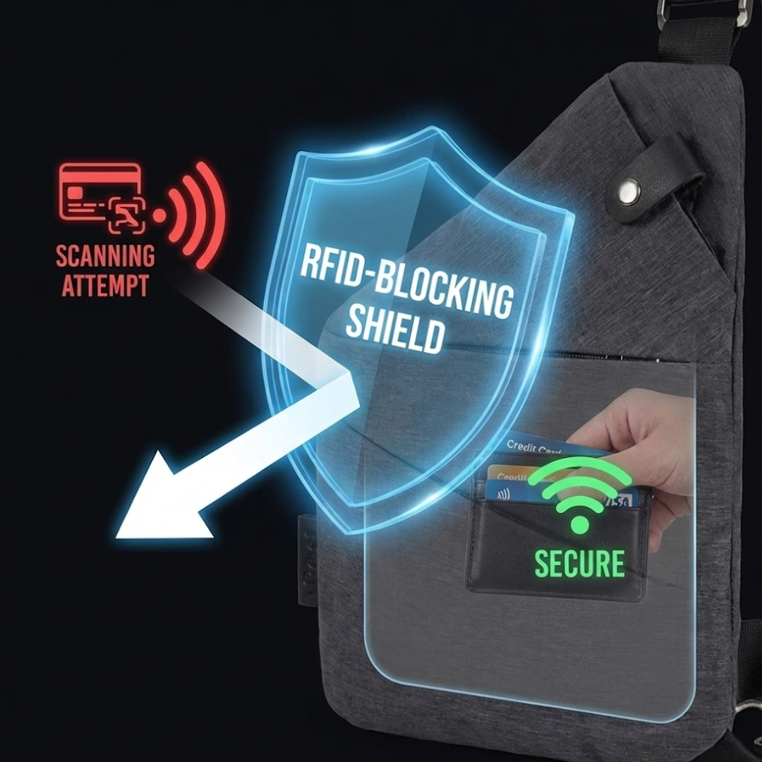 SecuWalker Borsa a Spalla Anti-Furto - Borsa a Crossbody Impermeabile