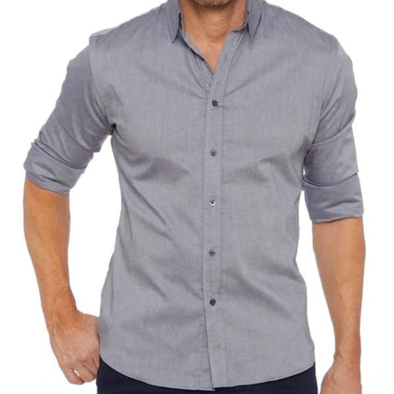 Camicia con zip antipiega Leo