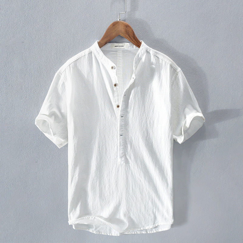 Camicia Damian in cotone e lino