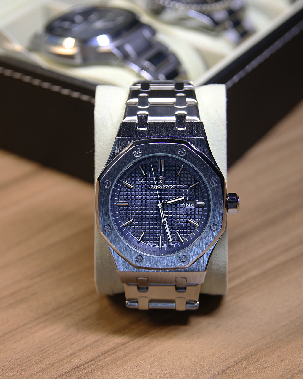 KingRoyal Luxe Orologio da Uomo - Orologio Pesante in Acciaio Inossidabile con Cassa Ottagonale