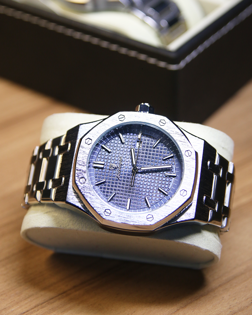KingRoyal Luxe Orologio da Uomo - Orologio Pesante in Acciaio Inossidabile con Cassa Ottagonale
