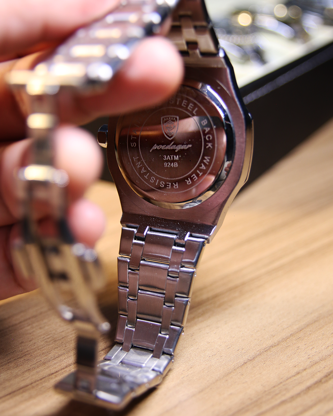 KingRoyal Luxe Orologio da Uomo - Orologio Pesante in Acciaio Inossidabile con Cassa Ottagonale