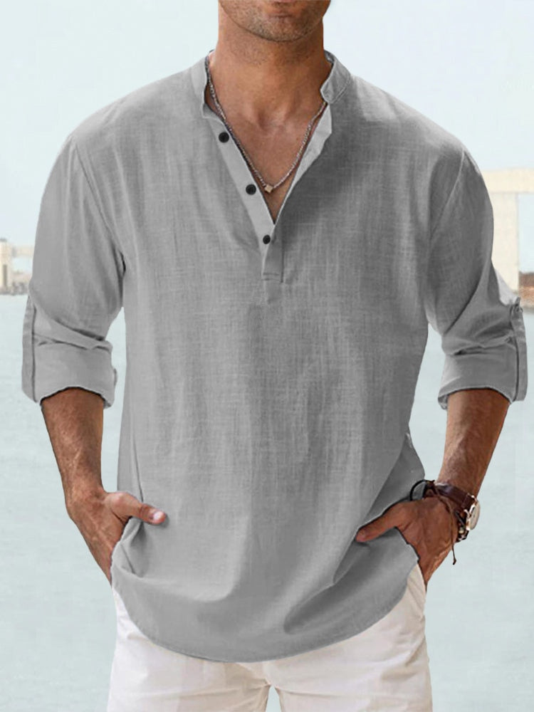 Daniel | Camicia estiva in lino mediterraneo