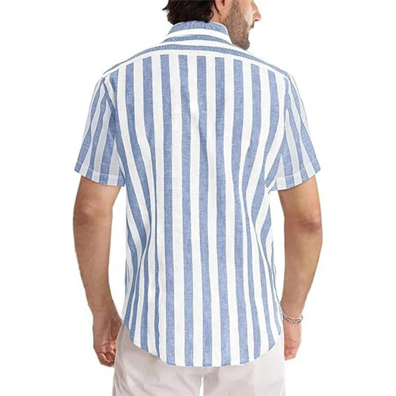 Zalecta | Camicia a Strisce Riviera Maniche Corte