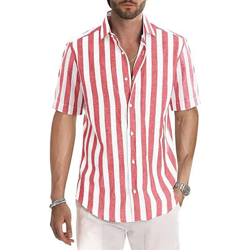 Zalecta | Camicia a Strisce Riviera Maniche Corte