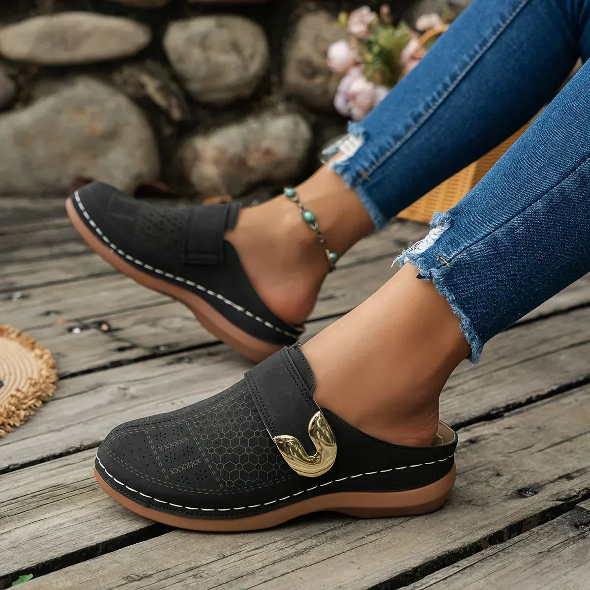 Marel - Eleganti Sandali con Zeppa Sostenitori