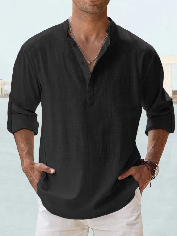 Daniel | Camicia estiva in lino mediterraneo
