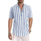 Zalecta | Camicia a Strisce Riviera Maniche Corte