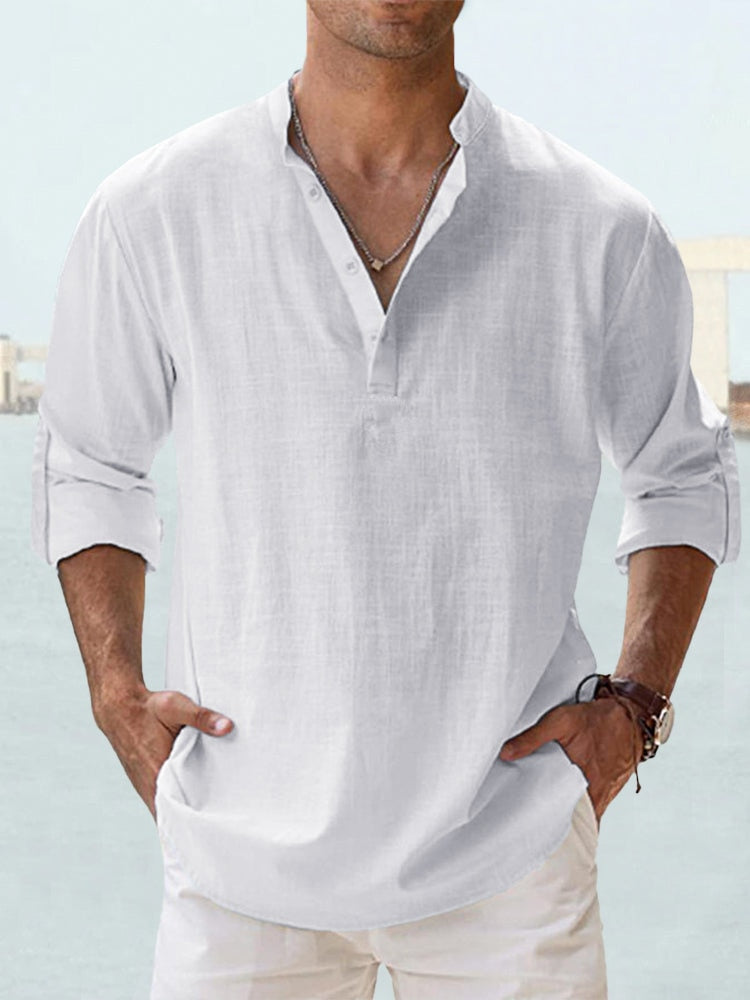 Daniel | Camicia estiva in lino mediterraneo