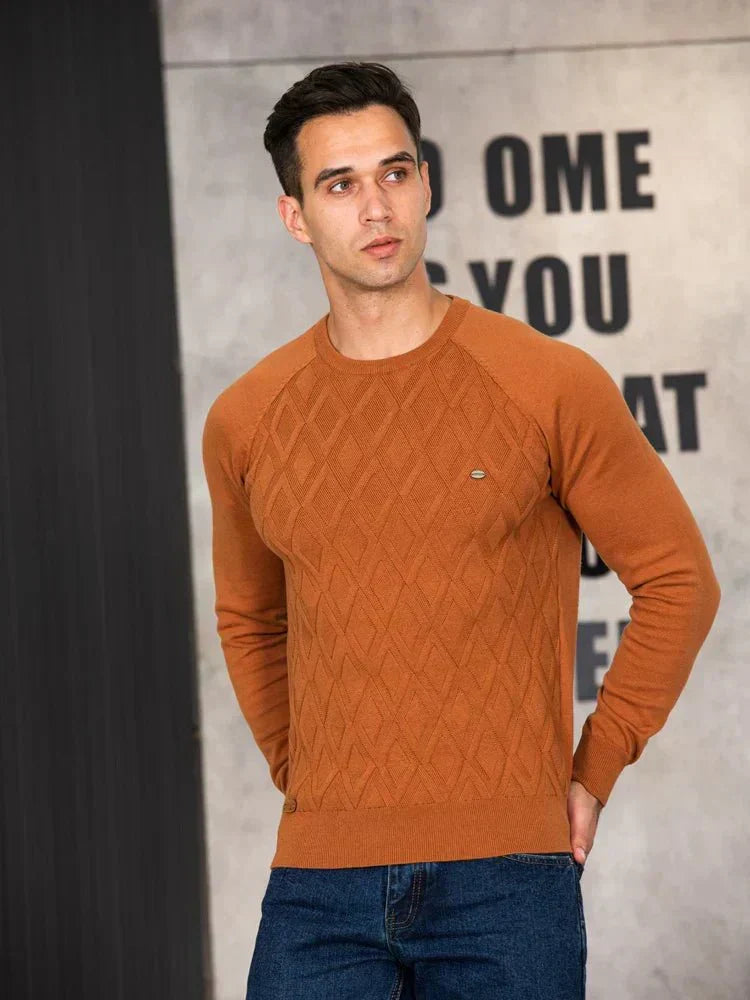 Theodor | Maglione da uomo con motivo a rombi