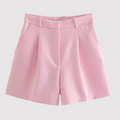 Rozenn | Pantaloni Corti Eleganti a Vita Alta