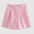 Rozenn | Pantaloni Corti Eleganti a Vita Alta