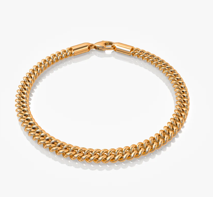 Bracciale Cuban Link in Oro per Uomini - Bracciale a Maglia Spessa