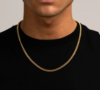 Collana Cuban Link in Oro per Uomini - Catena Robusta in Acciaio Inossidabile