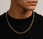 Collana Cuban Link in Oro per Uomini - Catena Robusta in Acciaio Inossidabile